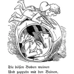 Ilustracja Wilhelm Busch historia wektorowa